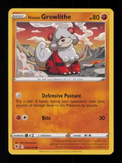 HISUIAN GROWLITHE (COSMOS HOLO) PROMO HOLO 70/189 LP POKEMON - Image 1