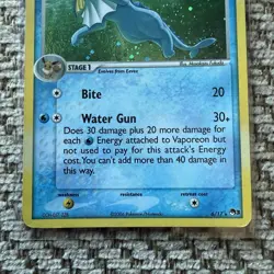 Vaporeon 6/17 - Holo Foil Rare - Pop Series 3 Promo 2006 - Pokemon Card - Image 4