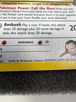 Pokemon TCG Giovanni's Persian 8/132 Gym Challenge Holo Rare Unlimited - Image 4