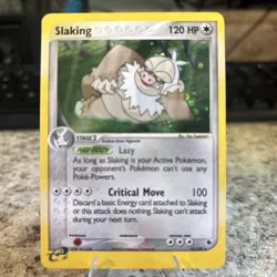 Slaking 12/109 Pokemon TCG Ruby And Sapphire Holo Foil Rare Card Light Play LP - Image 1