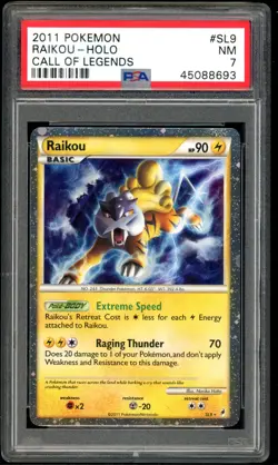 Raikou SL9 Holo 2011 Pokemon Call of Legends PSA 7 - Image 1