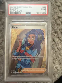 PSA 9 - Raifort #142 - 2025 Pokemon Prismatic Evolutions - Image 1