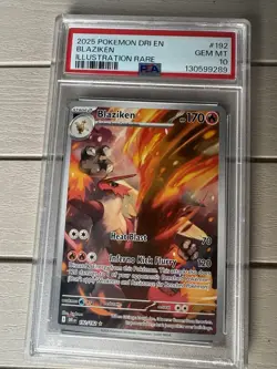 2025 Blaziken Illustration Rare Destined Rivals 192/182 PSA 10 - Image 1