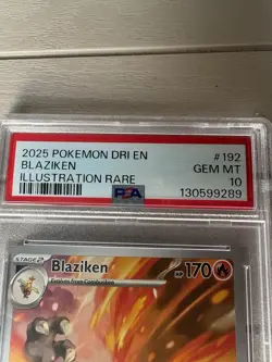 2025 Blaziken Illustration Rare Destined Rivals 192/182 PSA 10 - Image 2