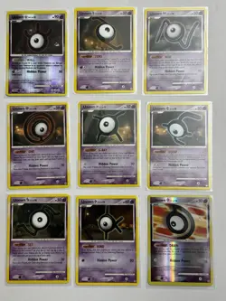 Pokemon TCG Unown Lot From Various Sets (Diamond & Pearl, Silver Temp, Legends) - Image 1