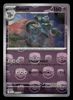 Golurk (Poke Ball Pattern) 043/086 Holo Uncommon Black Bolt Pokemon NM/M - Image 1
