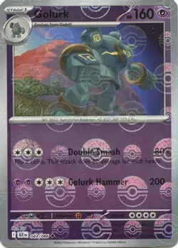 Golurk (Poke Ball Pattern) 043/086 Holo Uncommon Black Bolt Pokemon NM/M - Image 4