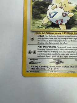 Pokemon Togepi 30/53 Wotc Promo Regular Promo Basic 30 HP English 2000 - Image 3