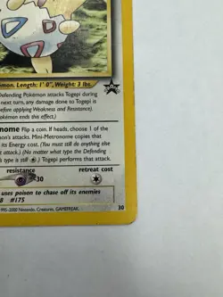 Pokemon Togepi 30/53 Wotc Promo Regular Promo Basic 30 HP English 2000 - Image 4