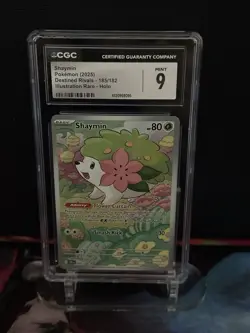 Pokemon Shaymin 185/182 Destined Rivals Illustration Rare CGC 9 - Image 1