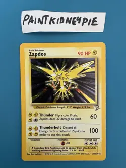 Pokemon TCG Zapdos Base Set 2 Holo Rare Card 20/130 LP Condition - Image 1
