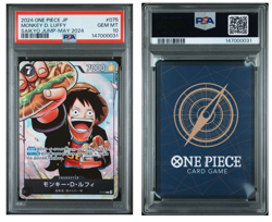 2024 ONE PIECE JAPANESE PROMOS SAIKYO JUMP-MAY 2024 #075 MONKEY D. LUFFY PSA 10 - Image 3