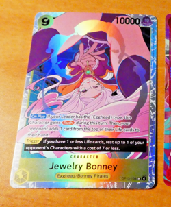ONE PIECE ENGLISH CARD GAME HOLO CARTE Jewelry Bonney OP13-108 SR EN NM - Image 1