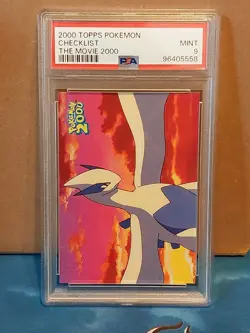 Topps Pokemon The Movie 2000 Lugia Checklist PSA 9 Mint Graded Card Non Holo TCG - Image 1