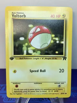 Voltorb 1st Edition 69/82 Team Rocket LP - Pokemon TCG Card Common - Image 1