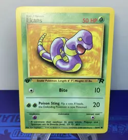 Pokemon Card 1st Edition Ekans 56/82 Team Rocket Common LP-NM - Image 1