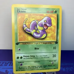 Pokemon Card 1st Edition Ekans 56/82 Team Rocket Common LP-NM - Image 4