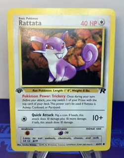 Rattata 66/82 - 1st Edition - Team Rocket Pokemon Card - Image 1