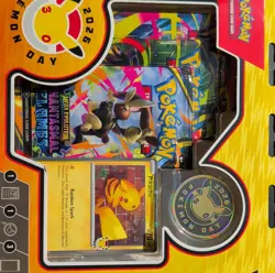 Pokemon Day 2026 Collection Box Pikachu Promo Card Coin Booster Packs TCG - Image 1