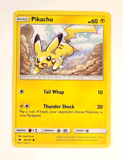 Pikachu - 40/147 - Sun and Moon - Burning Shadows - Near Mint - Pokemon Card_61 - Image 1