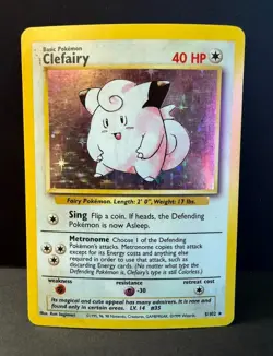 Pokemon Card: CLEFAIRY Unlimited Base Holo (MP) - Image 3