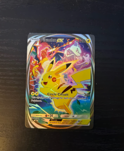 Pokemon Pikachu EX. Pokemon Pocket TCG. FAN ART Pokemon card. MEWTWO CHARIZARD - Image 1