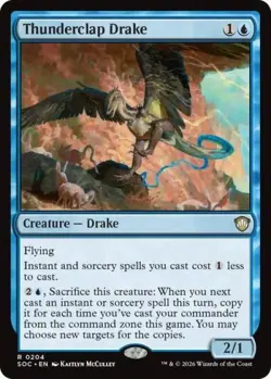 ~ Thunderclap Drake ~ NM ~ Commander: Secrets of Strixhaven ~ MTG ~ - Image 1