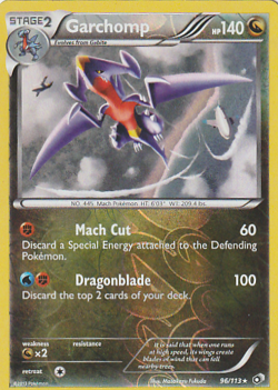 Garchomp 96/113 Legendary Treasures Holo Rare Pokemon Card - Image 1