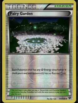 Fairy Garden Uncommon XY Base Set 117/146 Stadium Reverse Holo Pokemon Card - Image 1