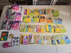 Pokemon Card Lot Of 145 Cards, 11 Mini Portfolios, 11 Digital Cards, More - Image 1