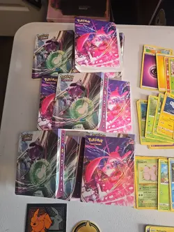 Pokemon Card Lot Of 145 Cards, 11 Mini Portfolios, 11 Digital Cards, More - Image 2