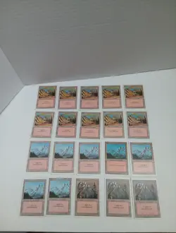 Lot of 20x Mountain revised Third 3rd Edition Basic Land MTG Magic - Image 1