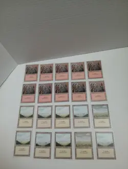 Lot of 20x, 10x plain 10x mountain revised Third 3rd Basic Land MTG Magic - Image 1