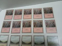 Lot of 20x, 10x plain 10x mountain revised Third 3rd Basic Land MTG Magic - Image 2