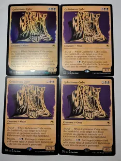 4x Gelatinous Cube -1 Showcase Foil, 3 Showcase- Forgotten Realms AFR mtg NM/M - Image 1