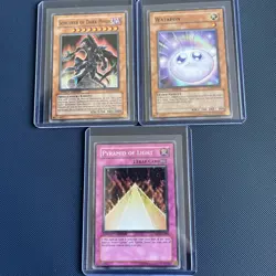 Pyramid of Light, Sorcerer of Dark Magic, Watapon YuGiOh movie promo VLP - Image 1