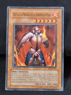 YuGiOh Thestalos The Firestorm Monarch RDS-EN021 Super Rare 1st Ed LP - Image 2
