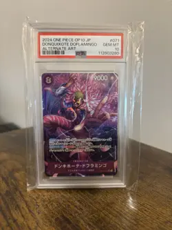 Bandai 2024 One Piece CCG Donquixote Doflamingo Alt Art Holo OP10-071 PSA 10 JP - Image 1