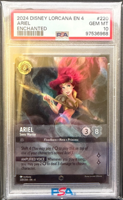 Disney Lorcana - Ariel - Sonic Warrior - Enchanted - PSA 10 💎🔥 - Image 1