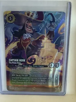 Disney Lorcana Azurite Sea | Captain Hook The Pirate King ENCHANTED 215/204 - Image 1