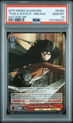 2017 PSA 10 Paving A Way For The Future Mikasa Weiss Schwarz E060 Trading Card - Image 1