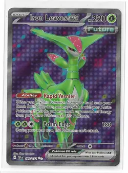 Pokemon TCG Iron Leaves ex 186/162 Temporal Forces Full Art Holo Ultra Rare NM - Image 1