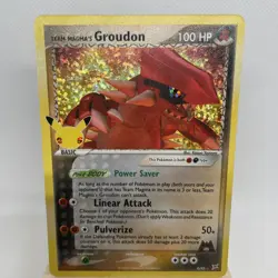 CELEBRATIONS TEAM MAGMA'S GROUDON 9/95 -25th ANNIVERSARY POKEMON-RARE-MINT-FRESH - Image 5