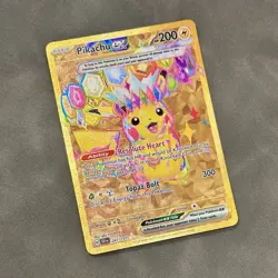 NM+ 2024 POKEMON SSP EN-SURGING SPARKS HYPER RARE PIKACHU EX 247/191 Minty ✨ - Image 1