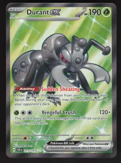 Durant ex 215/191 Pokemon TCG SV08: Surging Sparks NM - Image 1