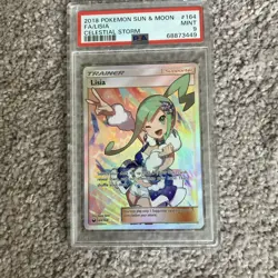 Pokemon PSA 9 MINT Lisia 164/168 Celestial Storm Full Art Holofoil 2018 - Image 1
