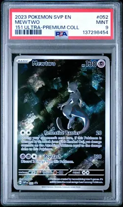 2023 Pokemon SVP EN-SV Black Star Promo Mewtwo 151 Ultra-Premium Coll PSA 9 #052 - Image 1