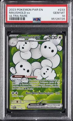 2023 POKEMON PAR EN-PARADOX RIFT ULTRA RARE #233 MAUSHOLD EX PSA 10 - Image 1