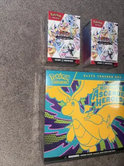Pokemon TCG Brand New Sealed Ascended Hero’s ETB + 2 Prismatic Booster Bundles - Image 2