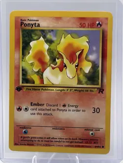 POKEMON PONYTA 64/82 1ST EDITION TEAM ROCKET NM NEAR MINT Pokemon - Image 1